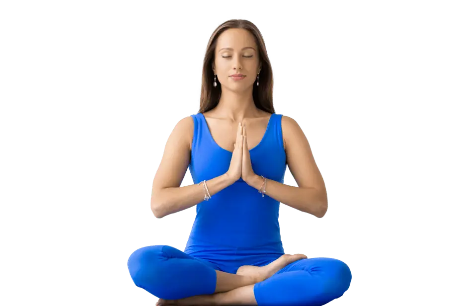 Students practicing in a well-equipped yoga center