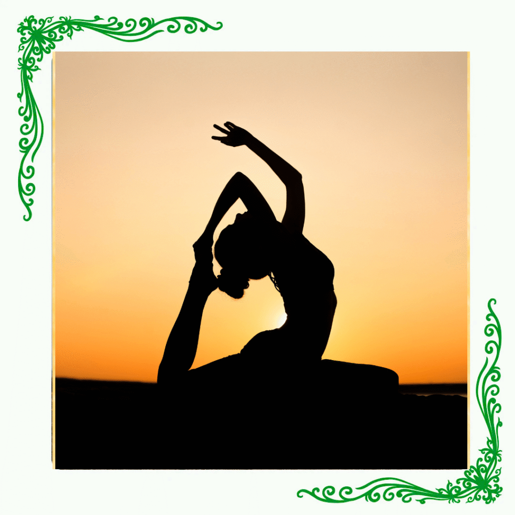 Woman practicing yoga at home during online free yoga classes to heal PCOD, infertility, and hormonal imbalance naturally